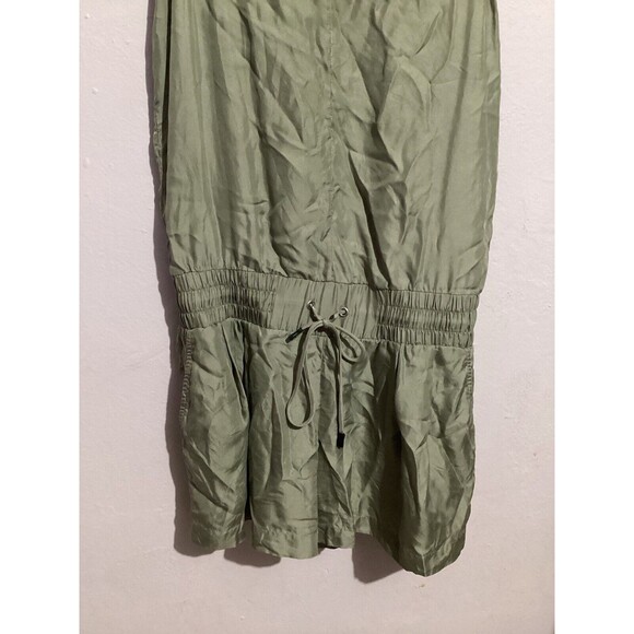 Rag & Bone Elsa 100% Silk Sleeveless Green Romper Elastic Waist 0 - Picture 4 of 8